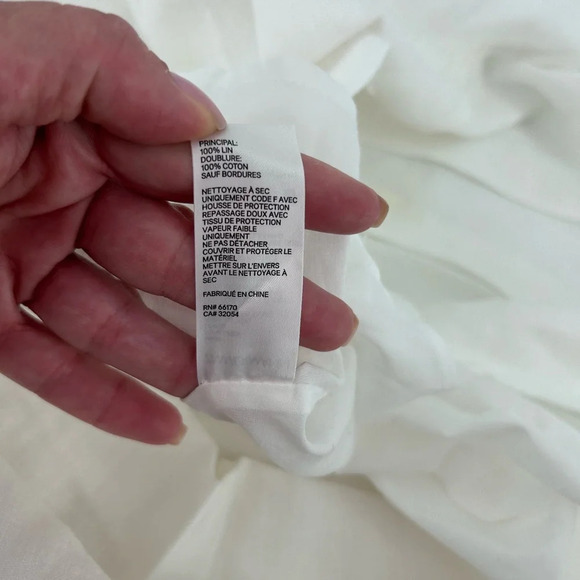 Zimmermann Lovestruck Gold Buttoned Linen Mini Dress Sz 3 US 10 White nwt - Picture 15 of 15